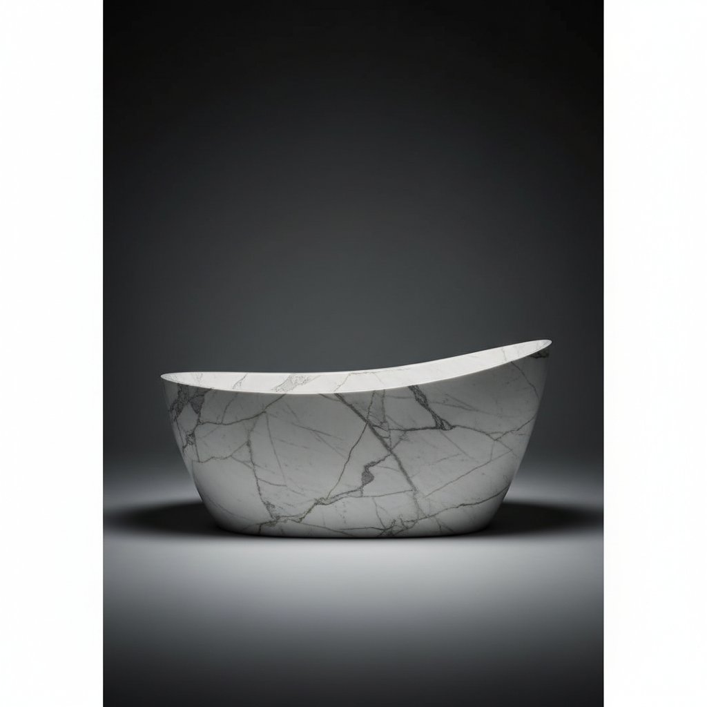 Sahara Noir marble bathtub