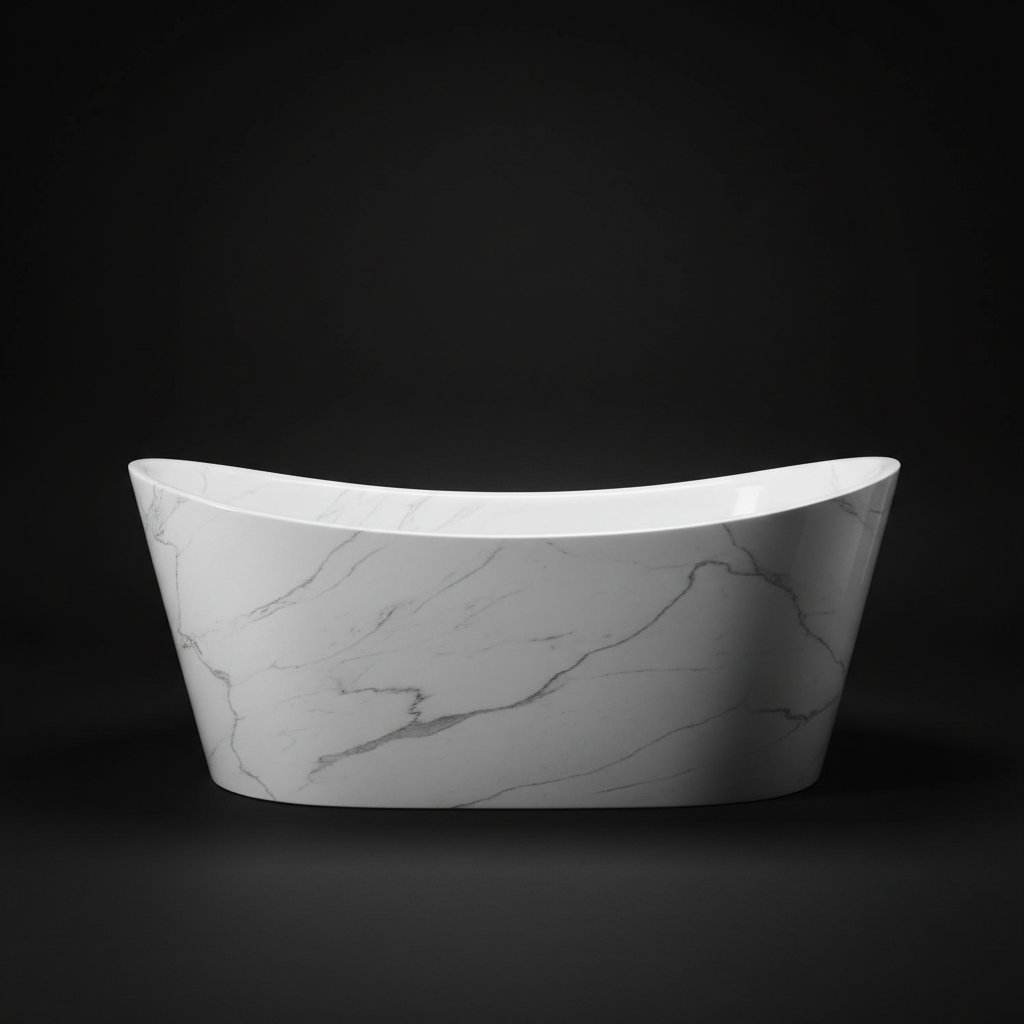 Thassos white marble freestanding bathtub