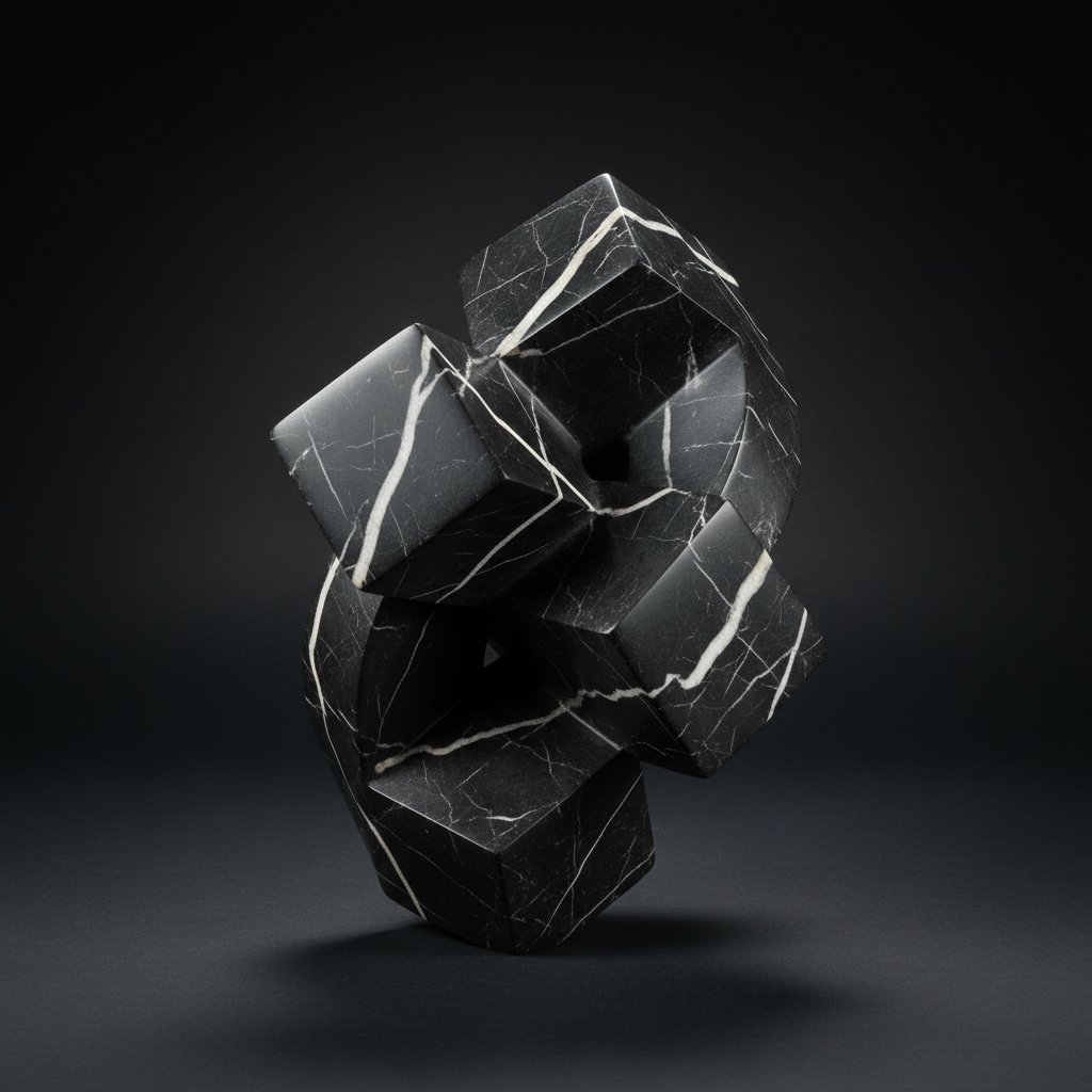 Nero Marquina Sculptural Block