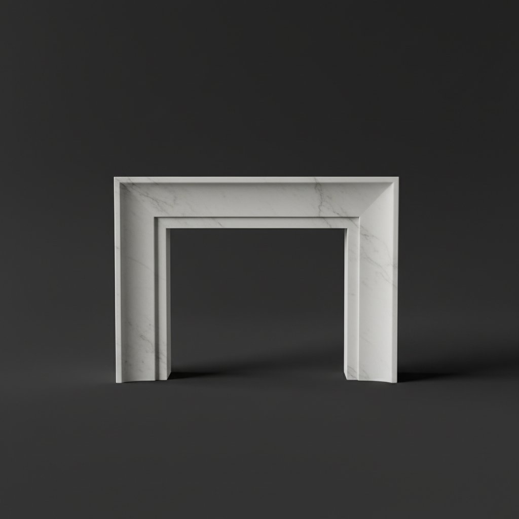 Carrara White Simple Mantel