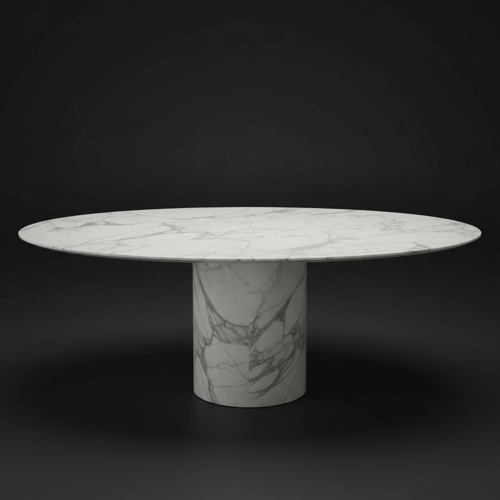Calacatta Gold Pedestal Dining Table