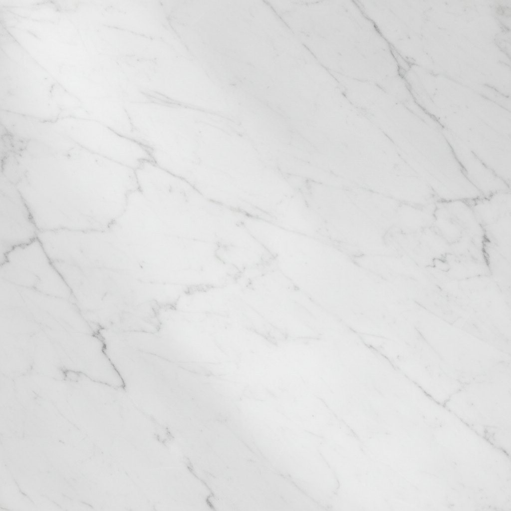 Polished Carrara White marble slab showing soft grey wispy veining