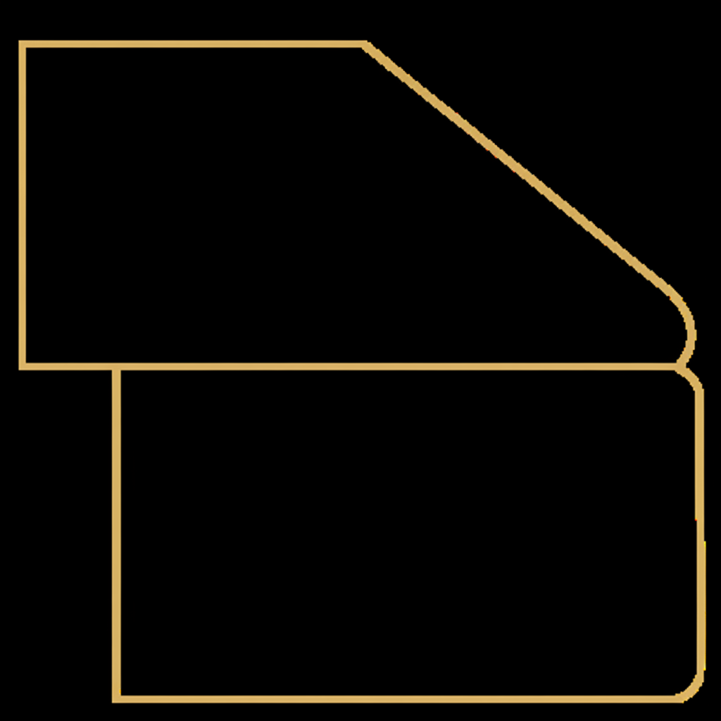 Bevel Reveal edge profile cross-section