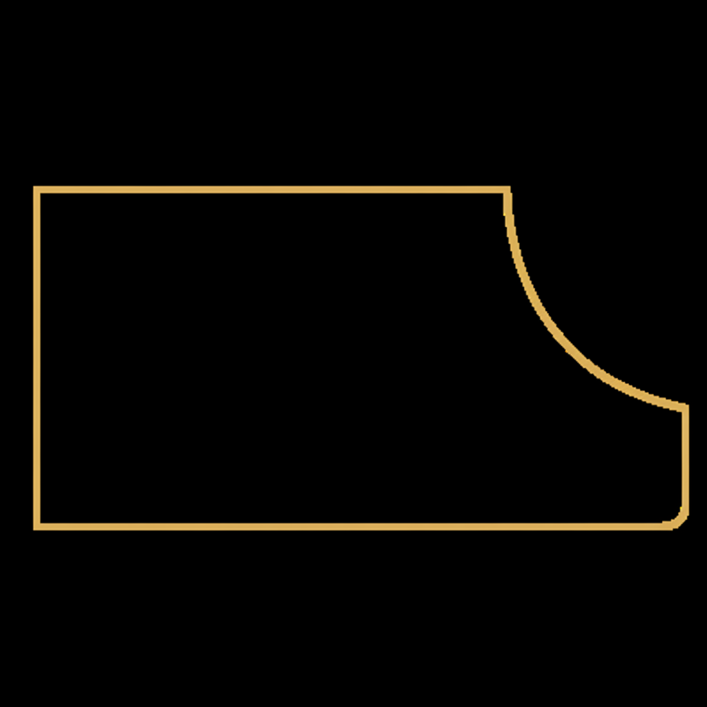 Cove edge profile cross-section