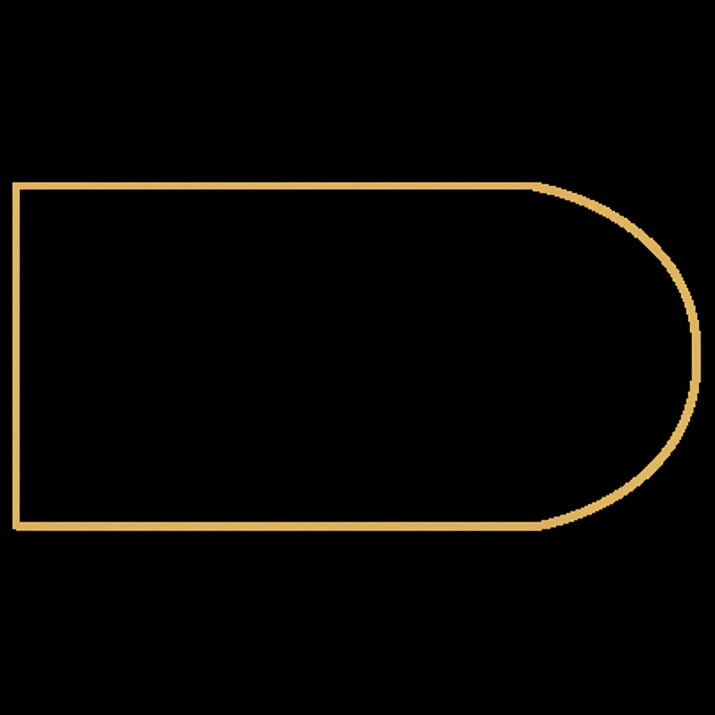 Single Bullnose edge profile cross-section