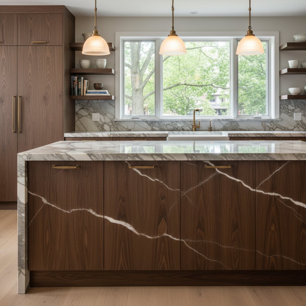 Grigio Carnico kitchen island