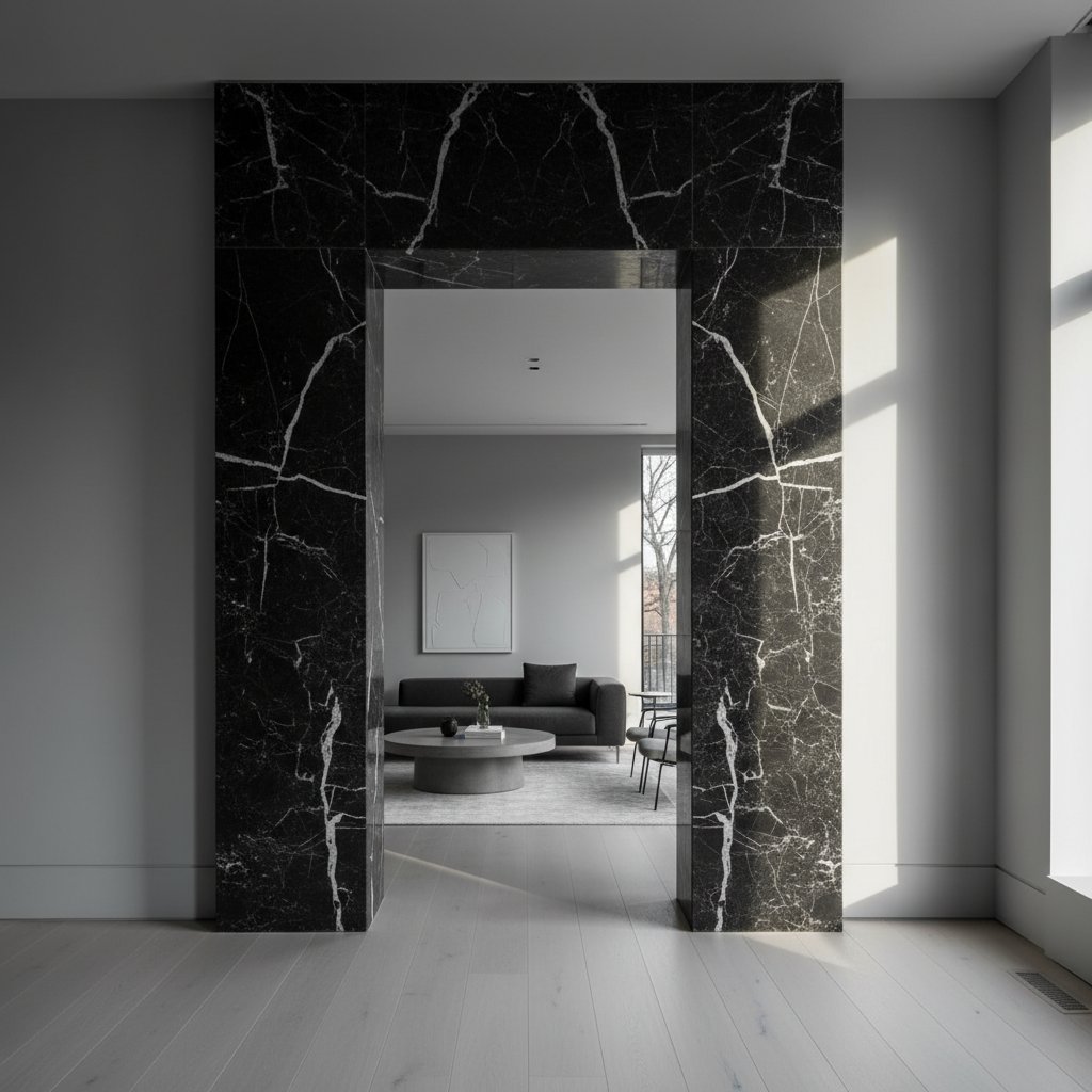 Nero Marquina marble cased opening