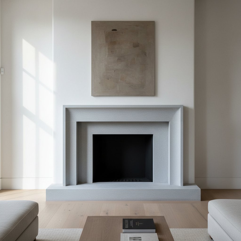 Pietra Serena fireplace surround