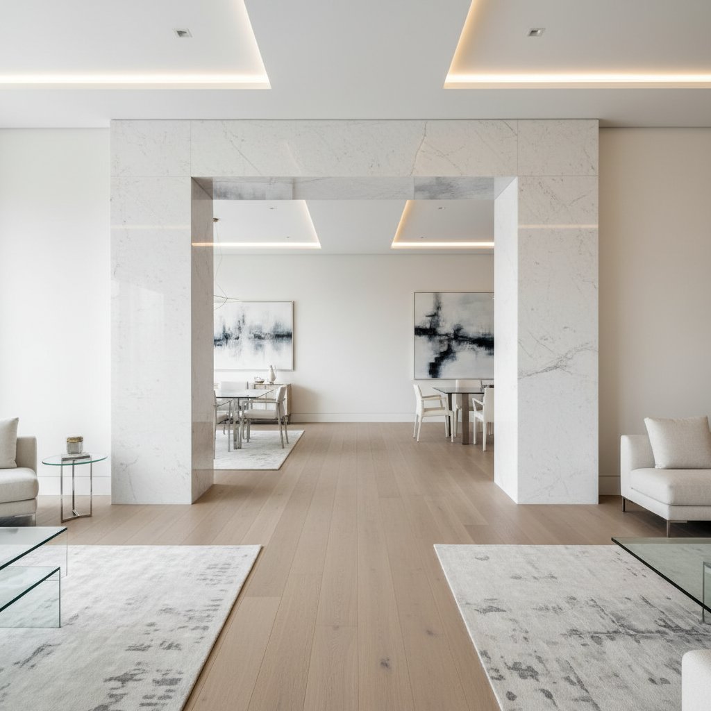 Thassos White marble cased opening
