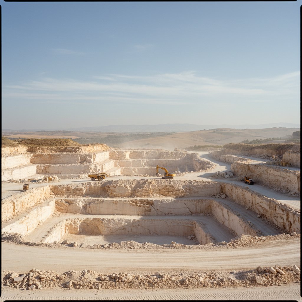 Travertino Romano quarry near Tivoli, Italy