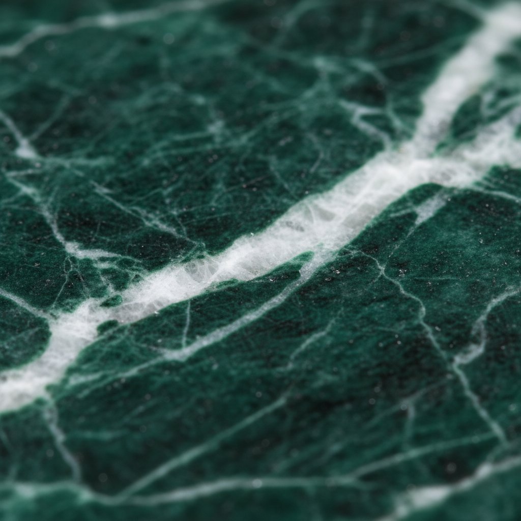 Macro detail of Verde Guatemala marble veining