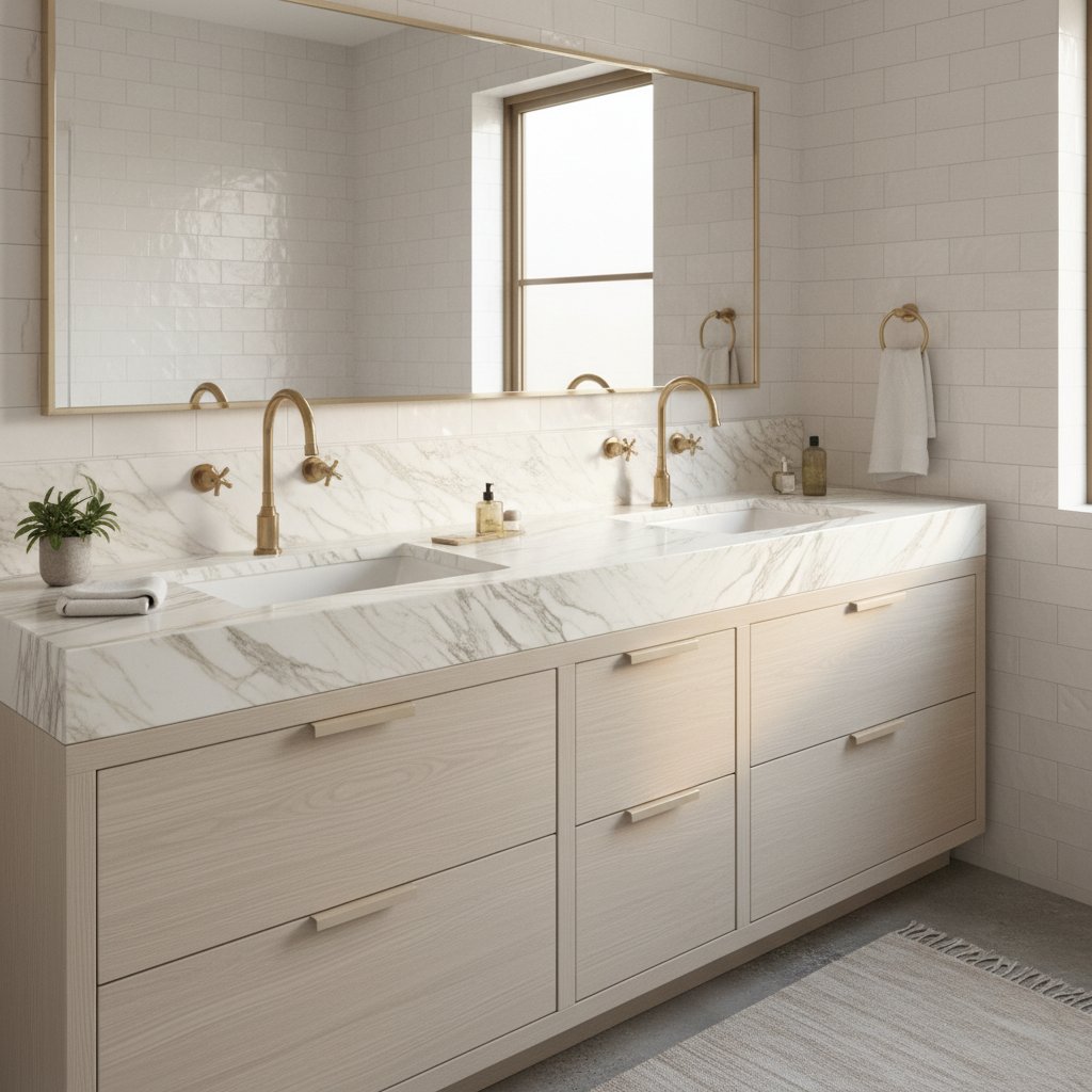 Volakas marble vanity